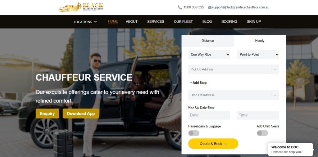 black grandeur chauffeur