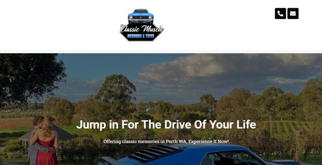 classic muscle weddings and tours
