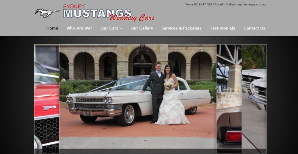 sydney mustangs wedding and hire cars