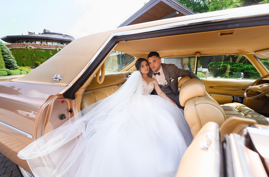 front view pensive couple married